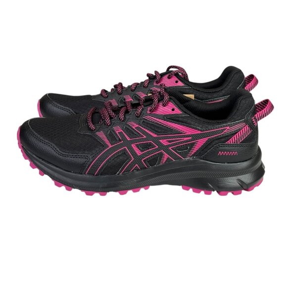 Asics Trail Scout 2 Womens 9 Black Pink Running Sneakers Athletic 1012B039 New - Picture 1 of 12